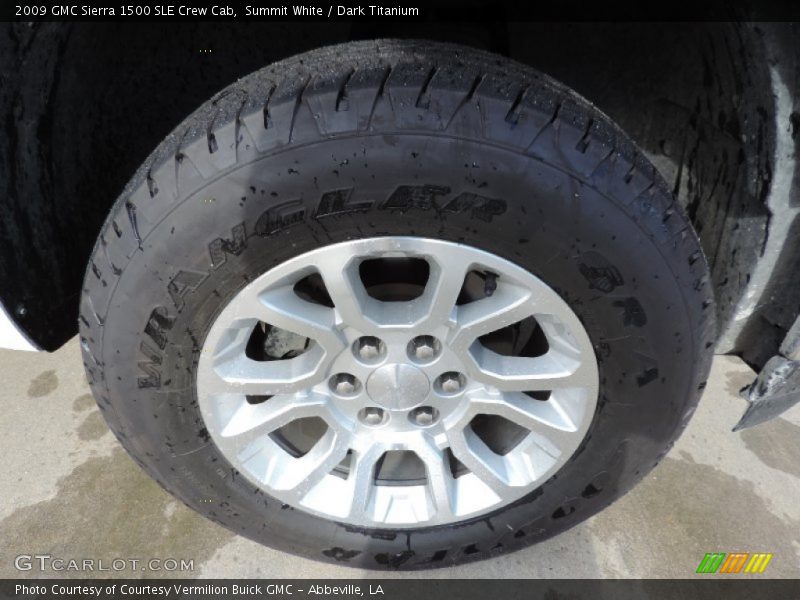 Summit White / Dark Titanium 2009 GMC Sierra 1500 SLE Crew Cab