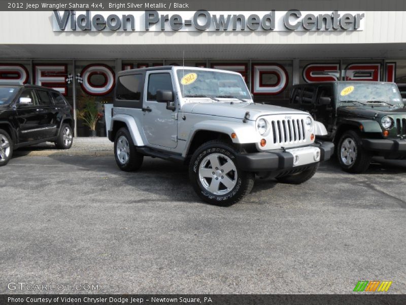 Bright Silver Metallic / Black 2012 Jeep Wrangler Sahara 4x4