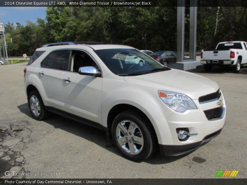White Diamond Tricoat / Brownstone/Jet Black 2014 Chevrolet Equinox LTZ AWD