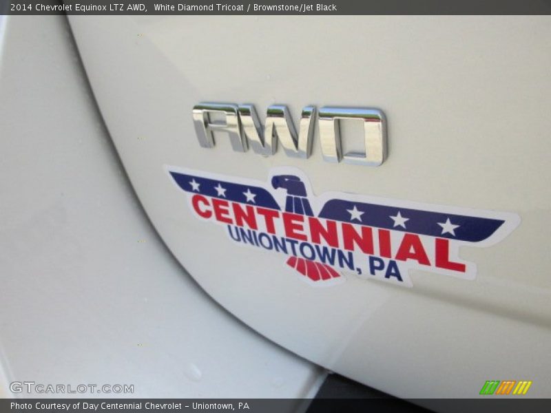 White Diamond Tricoat / Brownstone/Jet Black 2014 Chevrolet Equinox LTZ AWD