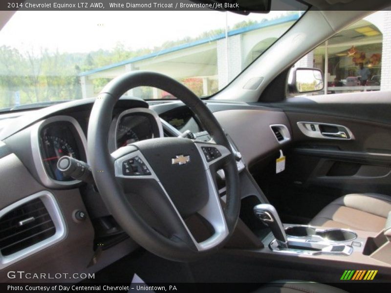 White Diamond Tricoat / Brownstone/Jet Black 2014 Chevrolet Equinox LTZ AWD