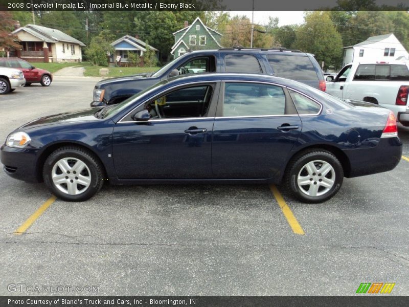 Imperial Blue Metallic / Ebony Black 2008 Chevrolet Impala LS