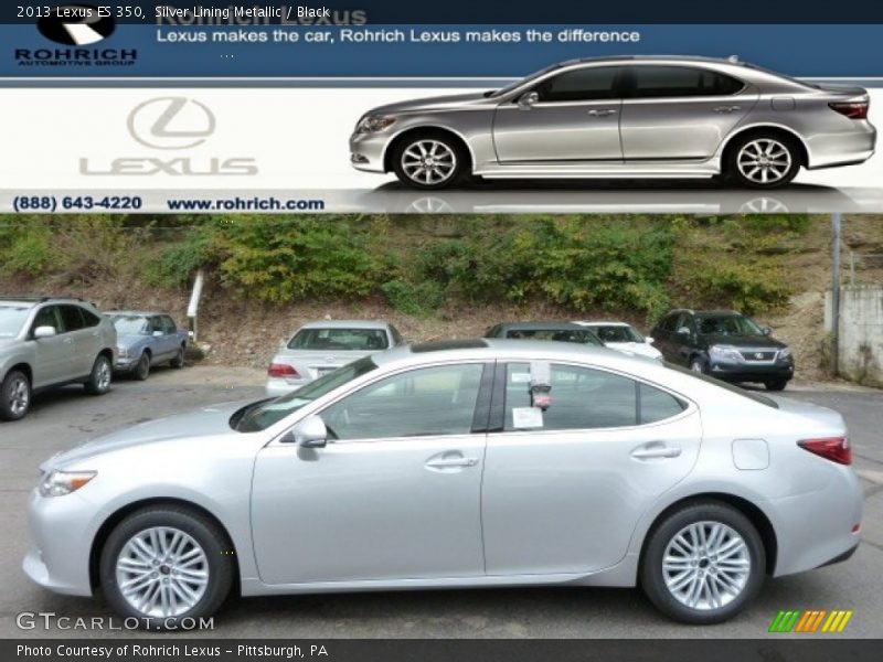 Silver Lining Metallic / Black 2013 Lexus ES 350
