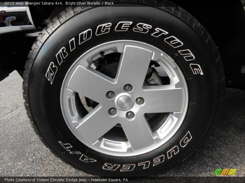 Bright Silver Metallic / Black 2012 Jeep Wrangler Sahara 4x4