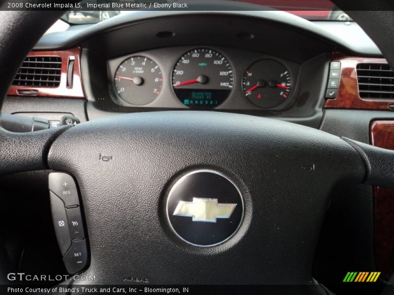 Imperial Blue Metallic / Ebony Black 2008 Chevrolet Impala LS