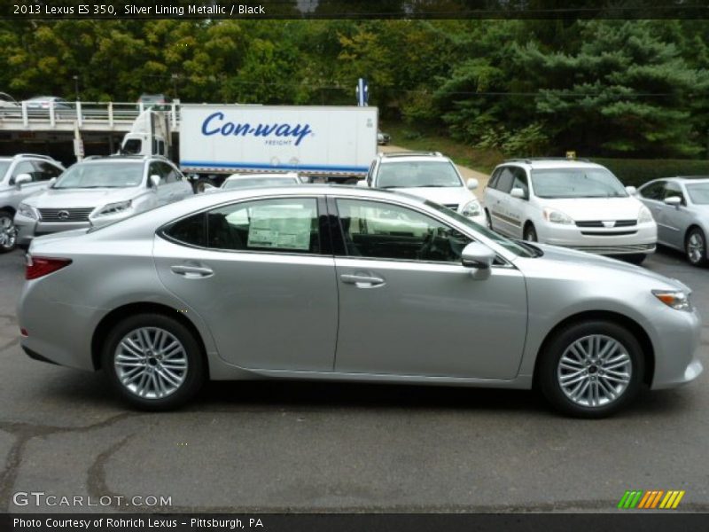 Silver Lining Metallic / Black 2013 Lexus ES 350