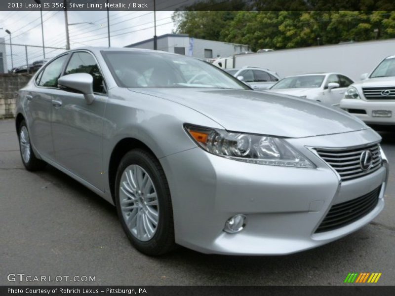 Silver Lining Metallic / Black 2013 Lexus ES 350