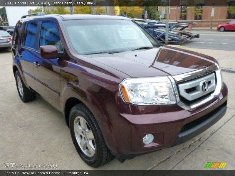 Dark Cherry Pearl / Black 2011 Honda Pilot EX 4WD