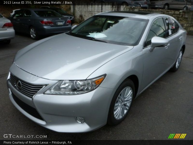 Silver Lining Metallic / Black 2013 Lexus ES 350