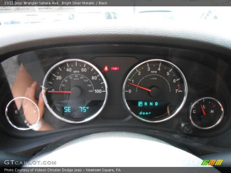 Bright Silver Metallic / Black 2012 Jeep Wrangler Sahara 4x4
