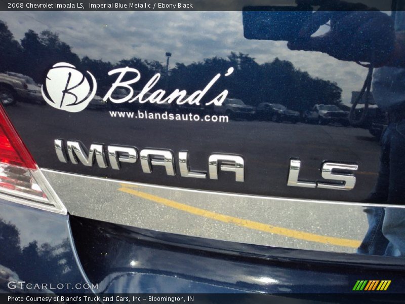 Imperial Blue Metallic / Ebony Black 2008 Chevrolet Impala LS