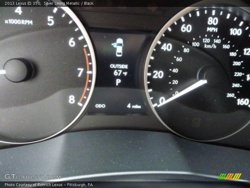 Silver Lining Metallic / Black 2013 Lexus ES 350