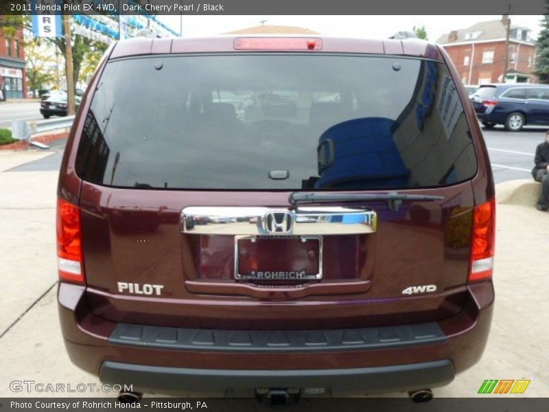 Dark Cherry Pearl / Black 2011 Honda Pilot EX 4WD