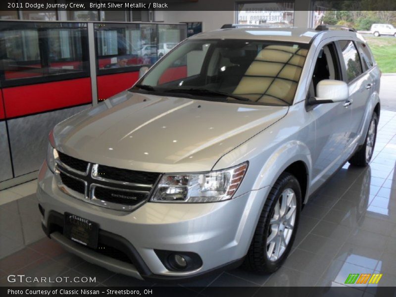 Bright Silver Metallic / Black 2011 Dodge Journey Crew