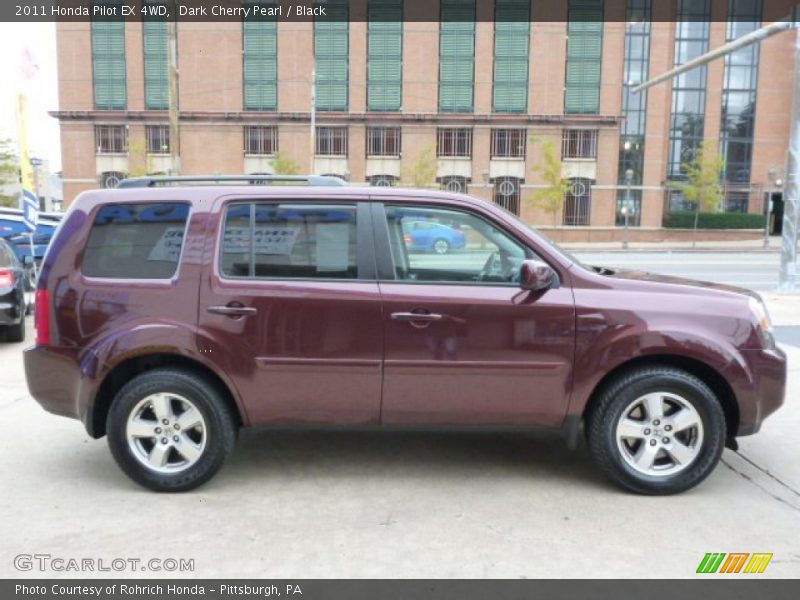 Dark Cherry Pearl / Black 2011 Honda Pilot EX 4WD