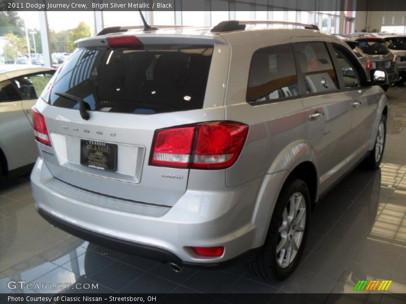 Bright Silver Metallic / Black 2011 Dodge Journey Crew