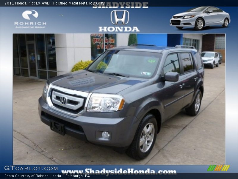 Polished Metal Metallic / Gray 2011 Honda Pilot EX 4WD