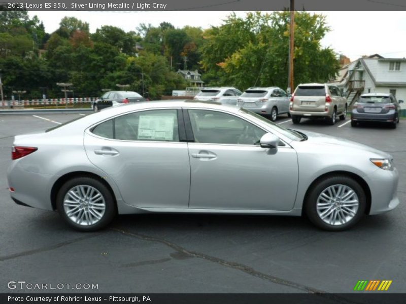 Silver Lining Metallic / Light Gray 2013 Lexus ES 350