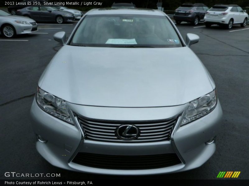 Silver Lining Metallic / Light Gray 2013 Lexus ES 350