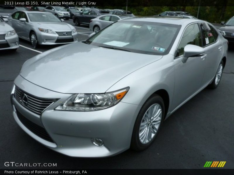 Silver Lining Metallic / Light Gray 2013 Lexus ES 350