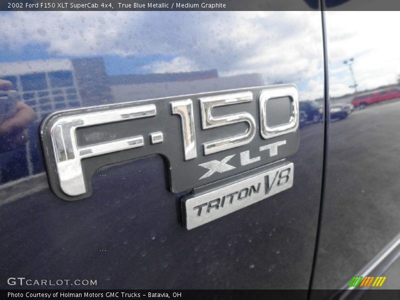 True Blue Metallic / Medium Graphite 2002 Ford F150 XLT SuperCab 4x4