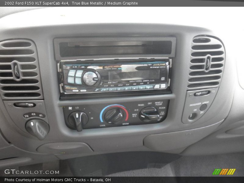 True Blue Metallic / Medium Graphite 2002 Ford F150 XLT SuperCab 4x4