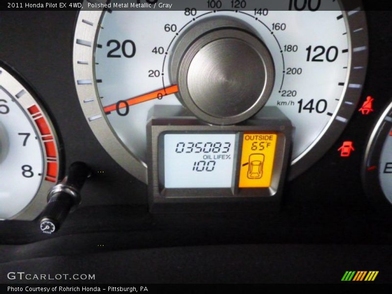 Polished Metal Metallic / Gray 2011 Honda Pilot EX 4WD