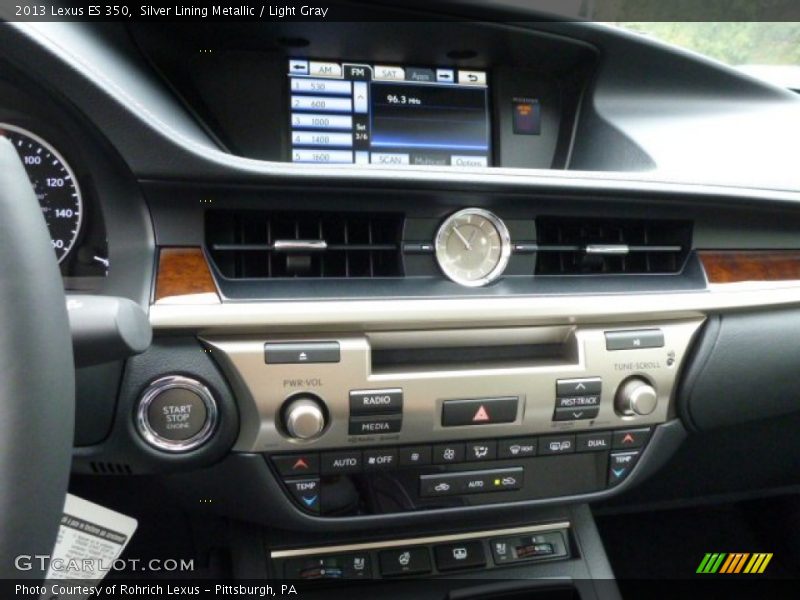 Silver Lining Metallic / Light Gray 2013 Lexus ES 350