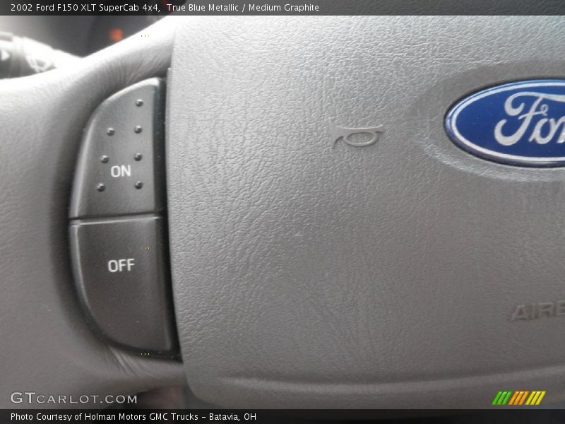 True Blue Metallic / Medium Graphite 2002 Ford F150 XLT SuperCab 4x4