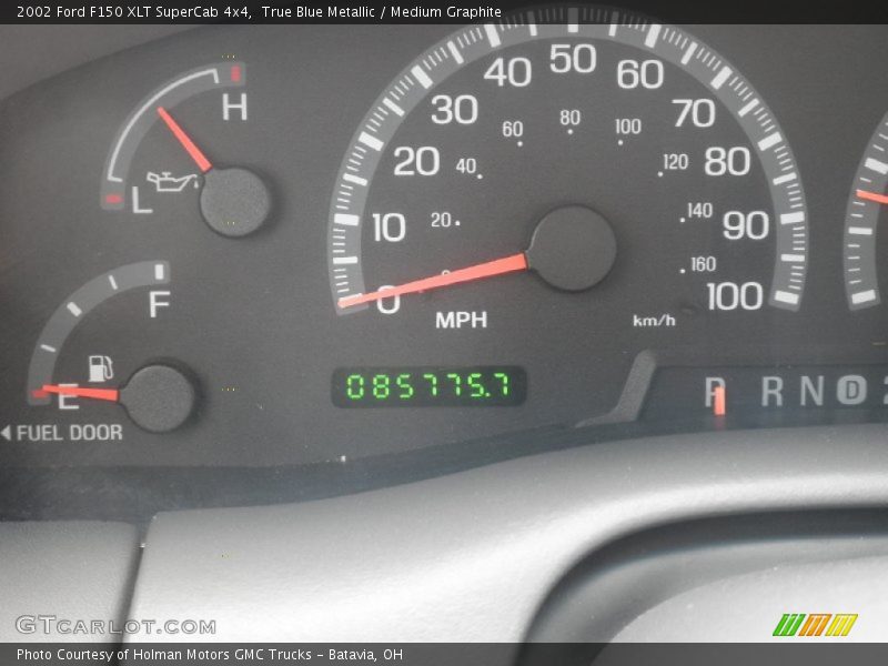 True Blue Metallic / Medium Graphite 2002 Ford F150 XLT SuperCab 4x4