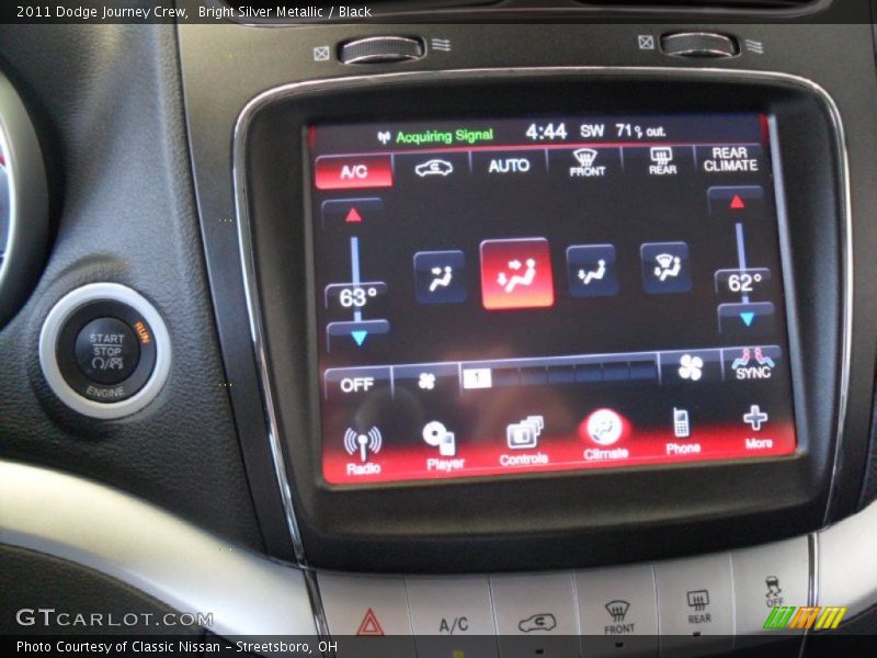 Bright Silver Metallic / Black 2011 Dodge Journey Crew