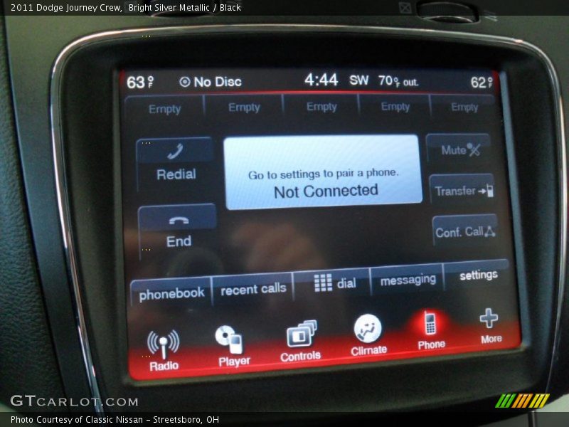 Bright Silver Metallic / Black 2011 Dodge Journey Crew