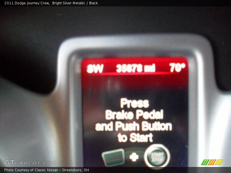 Bright Silver Metallic / Black 2011 Dodge Journey Crew