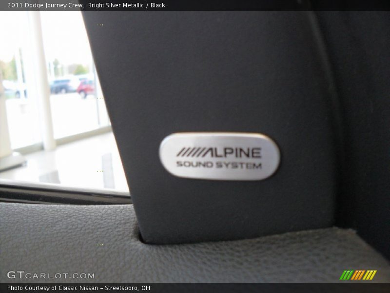 Bright Silver Metallic / Black 2011 Dodge Journey Crew