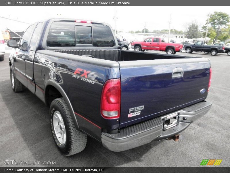 True Blue Metallic / Medium Graphite 2002 Ford F150 XLT SuperCab 4x4