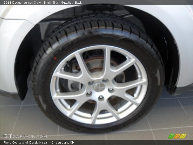 Bright Silver Metallic / Black 2011 Dodge Journey Crew