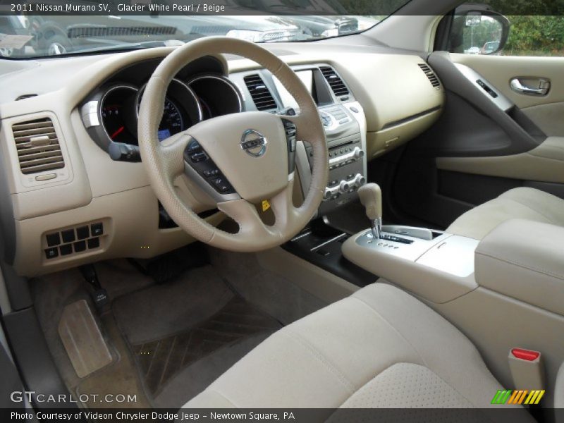 Glacier White Pearl / Beige 2011 Nissan Murano SV