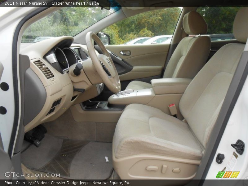 Glacier White Pearl / Beige 2011 Nissan Murano SV