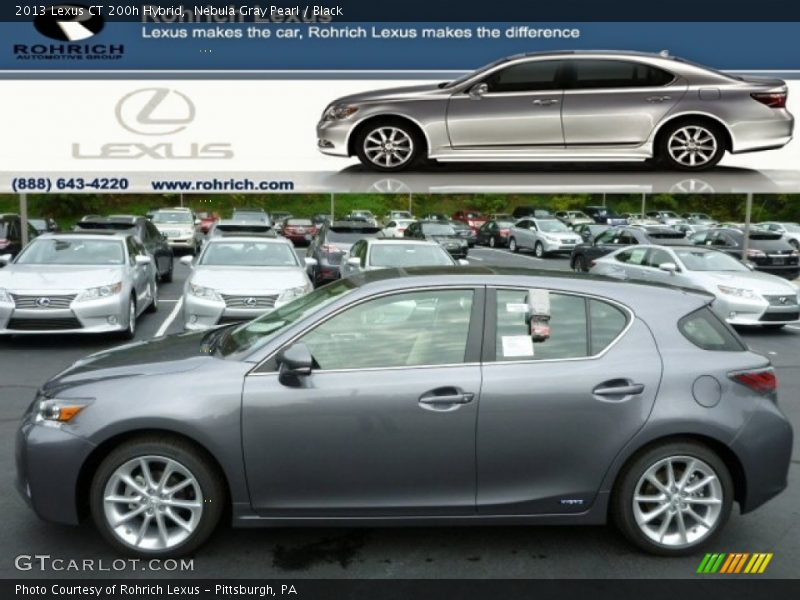 Nebula Gray Pearl / Black 2013 Lexus CT 200h Hybrid