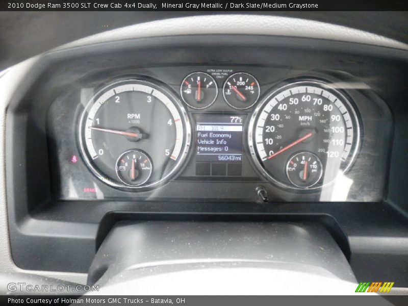 Mineral Gray Metallic / Dark Slate/Medium Graystone 2010 Dodge Ram 3500 SLT Crew Cab 4x4 Dually