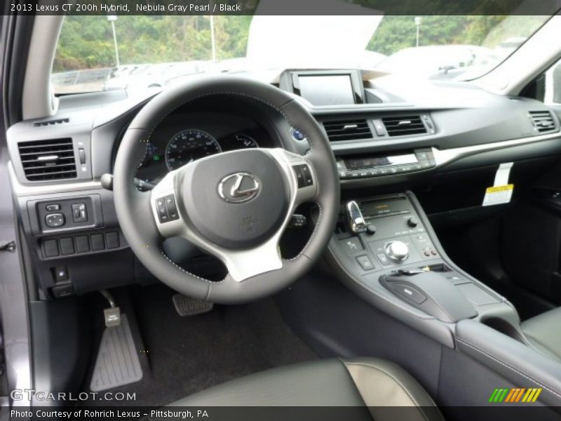 Nebula Gray Pearl / Black 2013 Lexus CT 200h Hybrid