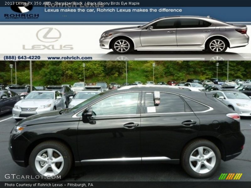 Stargazer Black / Black/Ebony Birds Eye Maple 2013 Lexus RX 350 AWD