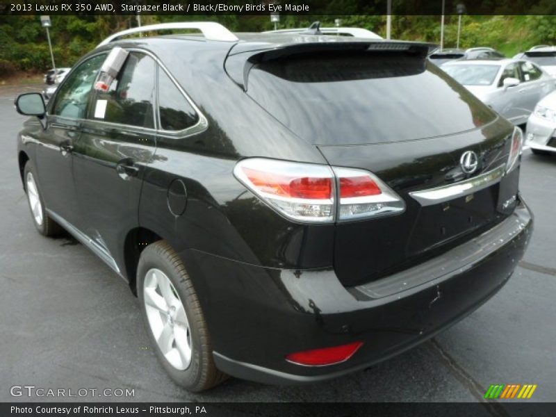 Stargazer Black / Black/Ebony Birds Eye Maple 2013 Lexus RX 350 AWD