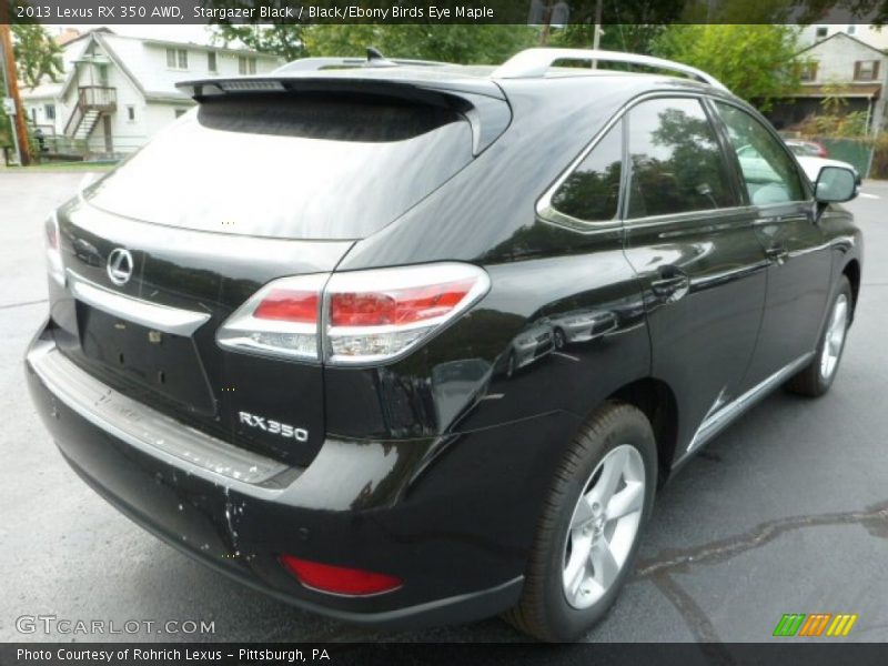 Stargazer Black / Black/Ebony Birds Eye Maple 2013 Lexus RX 350 AWD