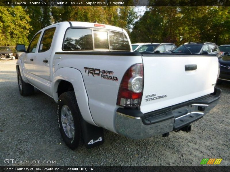 Super White / Graphite 2014 Toyota Tacoma V6 TRD Double Cab 4x4