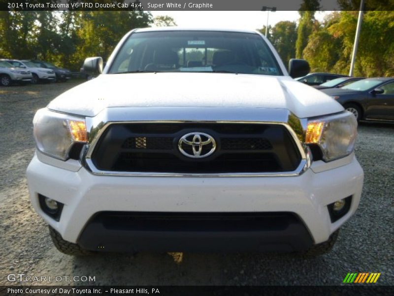 Super White / Graphite 2014 Toyota Tacoma V6 TRD Double Cab 4x4