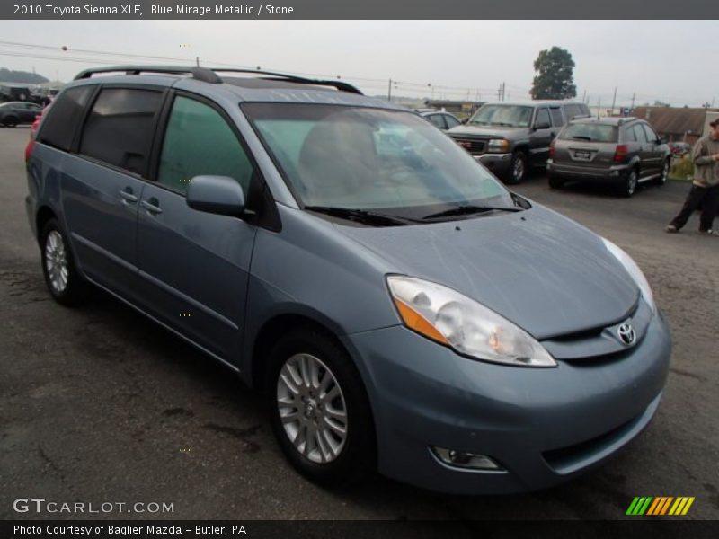 Blue Mirage Metallic / Stone 2010 Toyota Sienna XLE