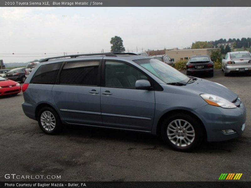 Blue Mirage Metallic / Stone 2010 Toyota Sienna XLE