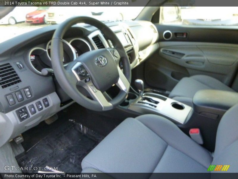 Super White / Graphite 2014 Toyota Tacoma V6 TRD Double Cab 4x4