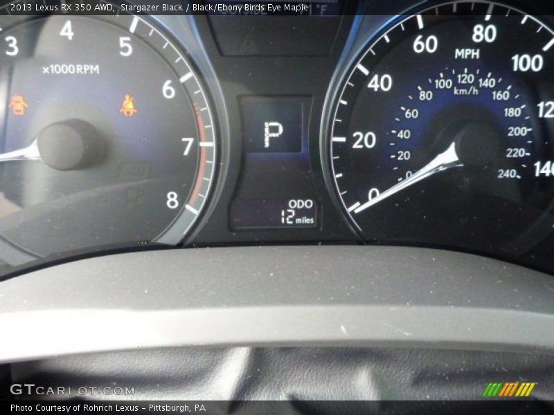 Stargazer Black / Black/Ebony Birds Eye Maple 2013 Lexus RX 350 AWD